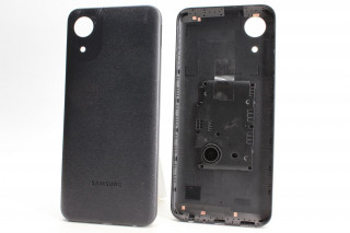 Задняя крышка со стеклом камеры Samsung A032 Galaxy A03 Core, черный, К-1